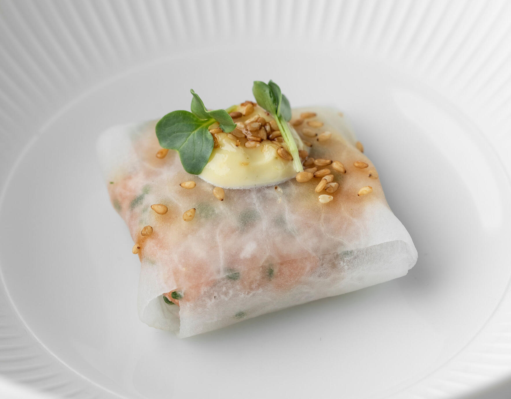 Berlingot de saumon fumé au feu de bois - Daikon - Raifort